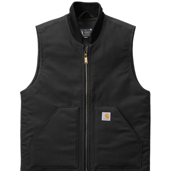 (NWT) Carhartt Duck Mens Vest Winter Coat Black - Picture 1 of 5